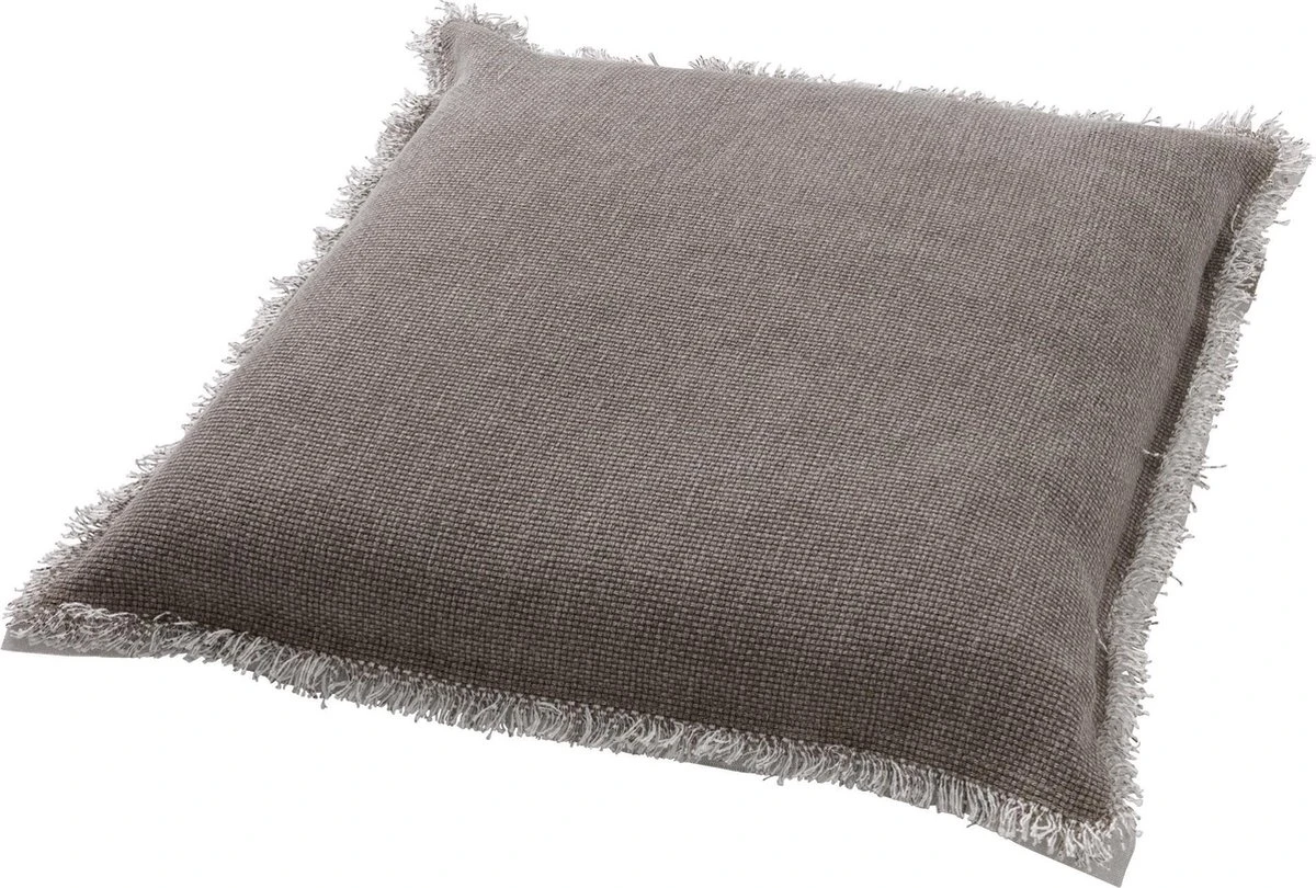 BURTO - Sierkussen Van Gewassen Katoen Driftwood 60x60 Cm - Taupe - Inclusief Binnenvulling 5 BURTO - Sierkussen Van Gewassen Katoen Driftwood 60x60 Cm - Taupe - Inclusief Binnenvulling - Afbeelding 3