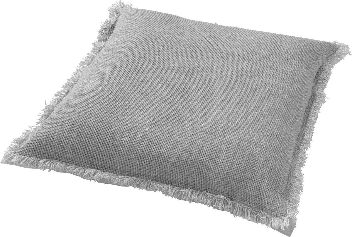 BURTO - Kussenhoes Van Gewassen Katoen Micro Chip 60x60 Cm - Grijs - Exclusief Binnenkussen 10 BURTO - Kussenhoes Van Gewassen Katoen Micro Chip 60x60 Cm - Grijs - Exclusief Binnenkussen - Afbeelding 8