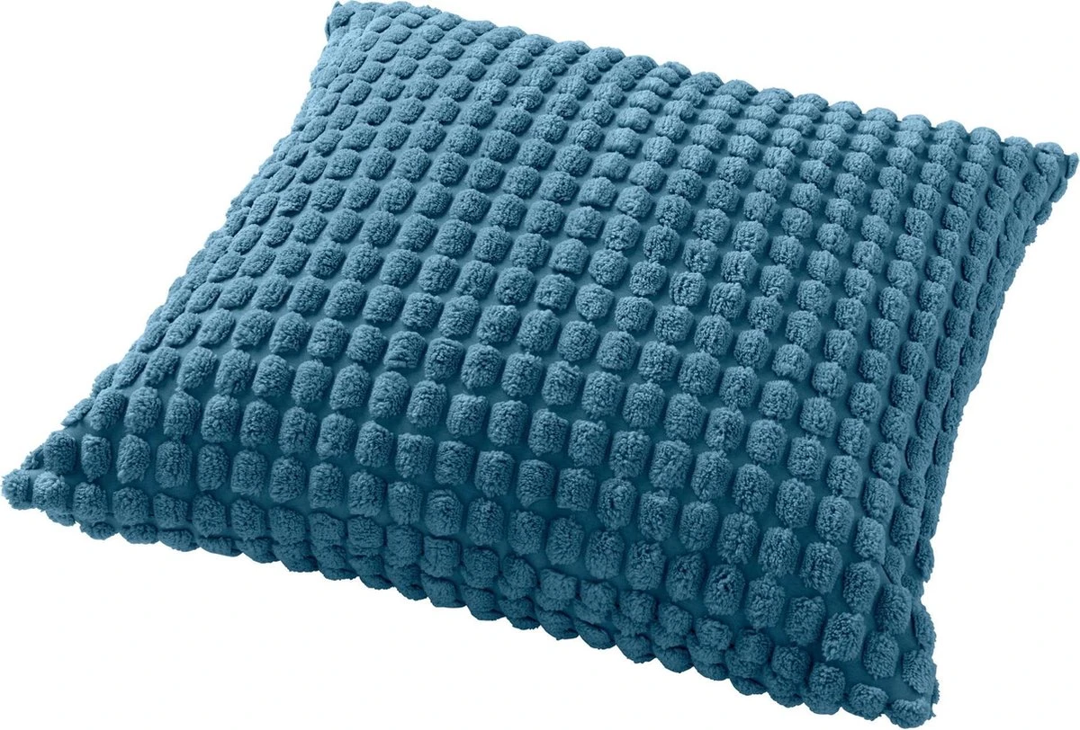 ROME - Sierkussen Uni 45x45 Cm - Provincial Blue - Blauw - Inclusief Binnenvulling 4 ROME - Sierkussen Uni 45x45 Cm - Provincial Blue - Blauw - Inclusief Binnenvulling - Afbeelding 2