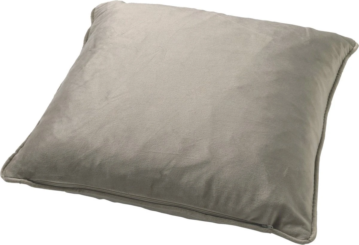 FINN - Sierkussen Velvet 45x45 Cm - Pumice Stone - Beige - Inclusief Binnenvulling 7 FINN - Sierkussen Velvet 45x45 Cm - Pumice Stone - Beige - Inclusief Binnenvulling - Afbeelding 5