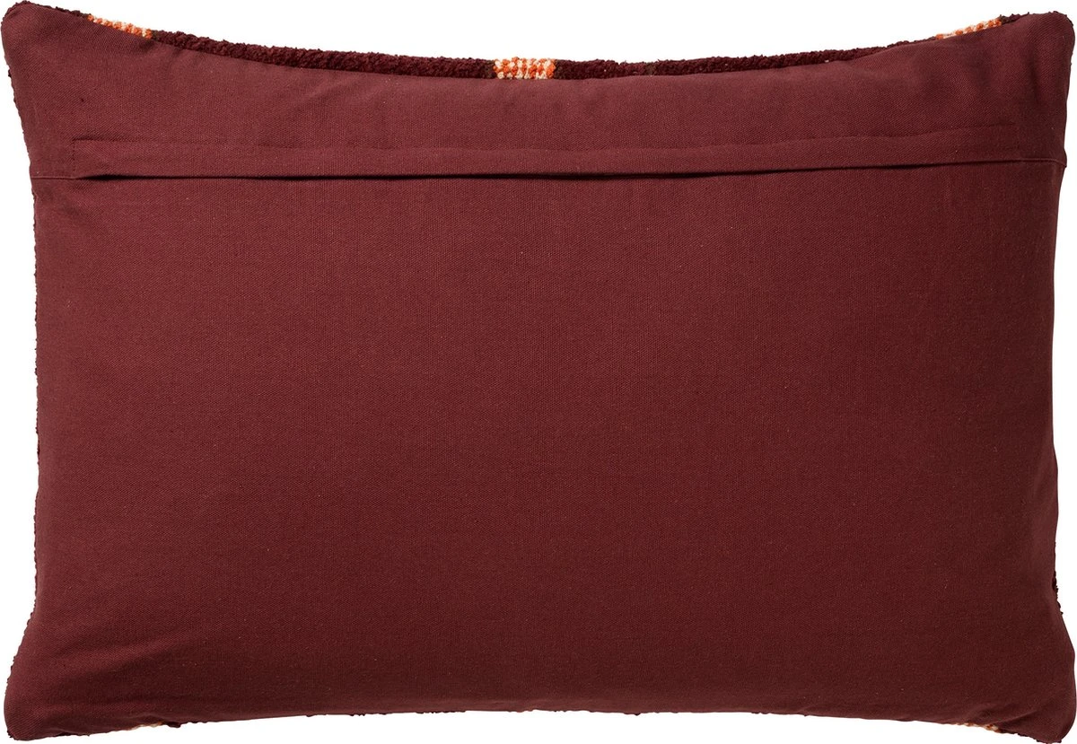 LINO - Kussenhoes Kelim Merlot 40x60 Cm - Rood - Exclusief Binnenkussen 4 LINO - Kussenhoes Kelim Merlot 40x60 Cm - Rood - Exclusief Binnenkussen - Afbeelding 2