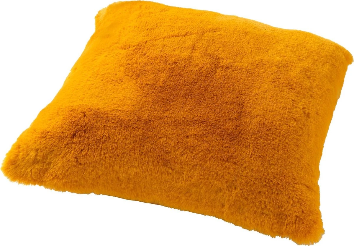 ZAYA - Kussenhoes Unikleur 60x60 Cm - Golden Glow - Geel - Superzacht - Exclusief Binnenkussen 5 ZAYA - Kussenhoes Unikleur 60x60 Cm - Golden Glow - Geel - Superzacht - Exclusief Binnenkussen - Afbeelding 3