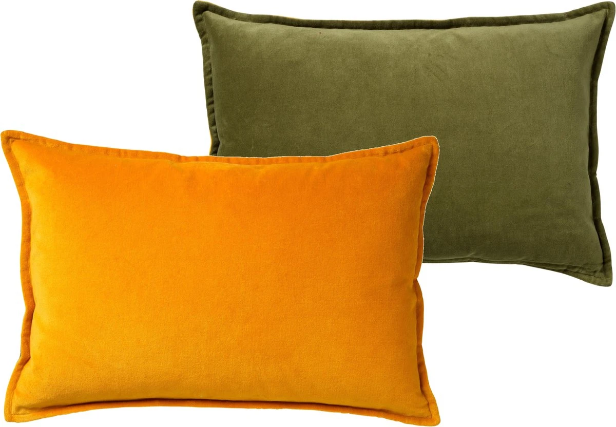 FAY - Kussenhoes Velvet Golden Glow 40x60 Cm - Geel - Exclusief Binnenkussen 6 FAY - Kussenhoes Velvet Golden Glow 40x60 Cm - Geel - Exclusief Binnenkussen - Afbeelding 4