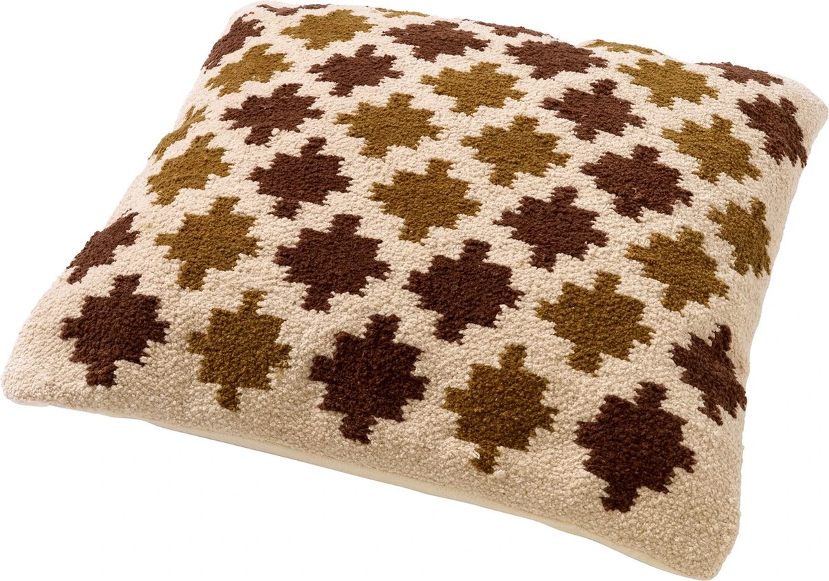 YAEL - Kussenhoes Kelim 45x45 Cm - Pumice Stone - Beige - 100% Katoen - Met Rits 6 YAEL - Kussenhoes Kelim 45x45 Cm - Pumice Stone - Beige - 100% Katoen - Met Rits - Afbeelding 4