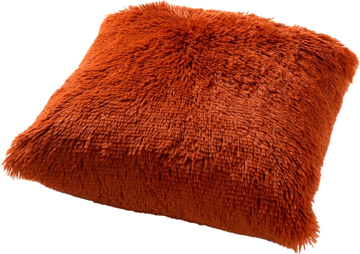 Set Van 2- Dutch Decor FLUFFY - Kussenhoezen Unikleur Potters Clay 45x45 Cm- Oranje 7 Set Van 2- Dutch Decor FLUFFY - Kussenhoezen Unikleur Potters Clay 45x45 Cm- Oranje - Afbeelding 5