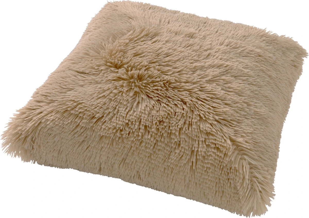 Set Van 2- Dutch Decor FLUFFY - Kussenhoezen Unikleur Pumice Stone 60x60 Cm - Beige 6 Set Van 2- Dutch Decor FLUFFY - Kussenhoezen Unikleur Pumice Stone 60x60 Cm - Beige - Afbeelding 4
