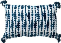 CUBA - Sierkussen Van Katoen 40x60 Cm Provincial Blue - Blauw - Inclusief Binnenkussen