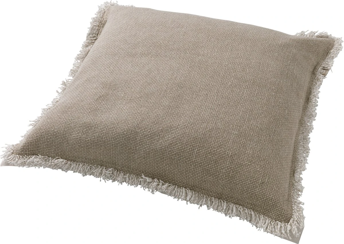 BURTO - Sierkussen Van Gewassen Katoen Pumice Stone 45x45 Cm - Beige - Inclusief Binnenvulling 5 BURTO - Sierkussen Van Gewassen Katoen Pumice Stone 45x45 Cm - Beige - Inclusief Binnenvulling - Afbeelding 3
