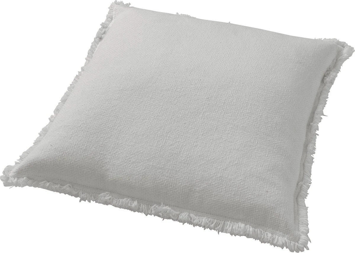 BURTO - Kussenhoes Van Gewassen Katoen Snow White 60x60 Cm - Wit - Exclusief Binnenkussen 9 BURTO - Kussenhoes Van Gewassen Katoen Snow White 60x60 Cm - Wit - Exclusief Binnenkussen - Afbeelding 7