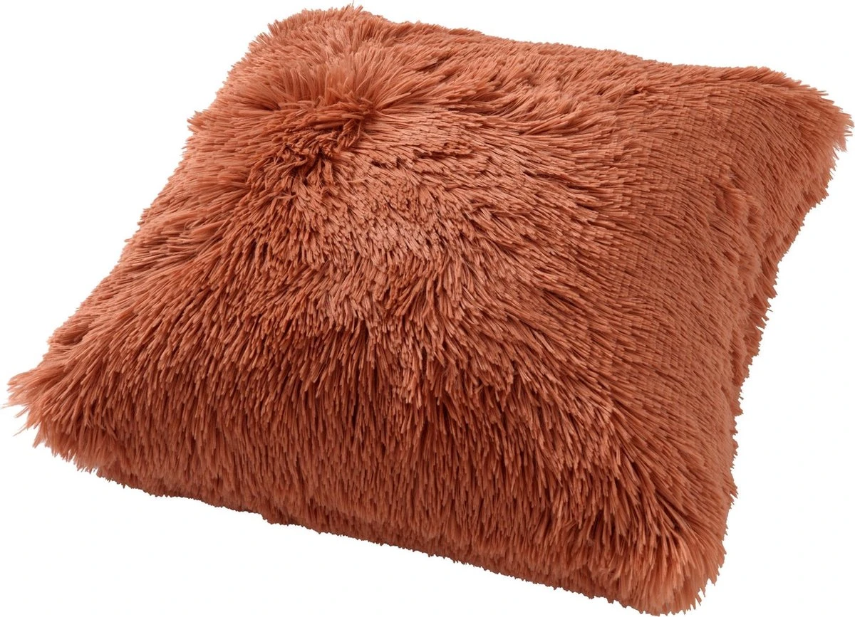 FLUFFY - Sierkussen Unikleur 60x60 Cm - Muted Clay - Roze - Inclusief Binnenkussen 4 FLUFFY - Sierkussen Unikleur 60x60 Cm - Muted Clay - Roze - Inclusief Binnenkussen - Afbeelding 2
