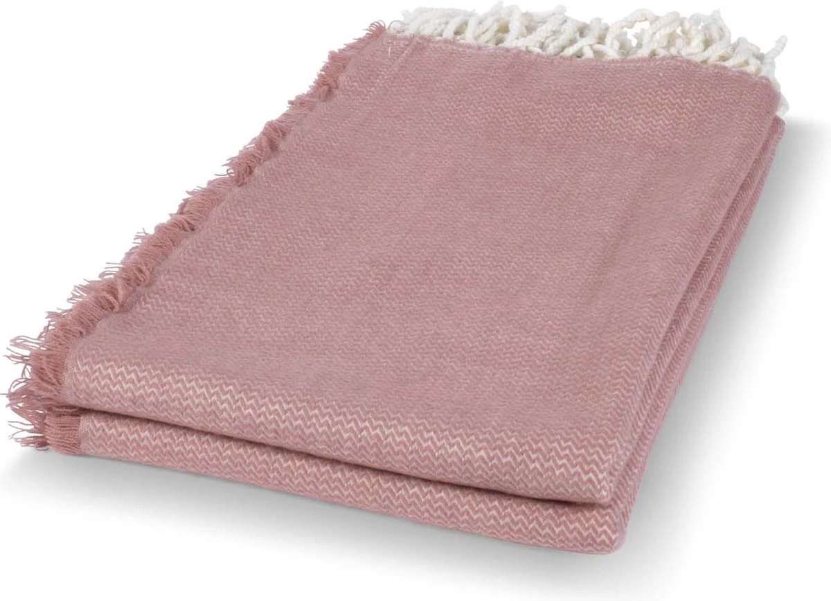 Dutch Decor - DANI - Plaid 130x170 Cm - Pruim Roze - Deken 4 Dutch Decor - DANI - Plaid 130x170 Cm - Pruim Roze - Deken - Afbeelding 2