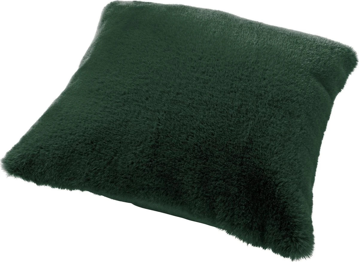 ZAYA - Kussenhoes Unikleur 60x60 Cm - Mountain View - Donkergroen - Superzacht - Met Rits 5 ZAYA - Kussenhoes Unikleur 60x60 Cm - Mountain View - Donkergroen - Superzacht - Met Rits - Afbeelding 3
