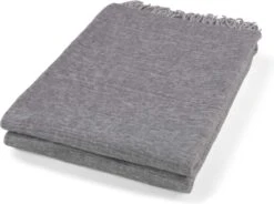 Dutch Decor - FONS - Plaid 130x180 Cm - Grijs - Franjes - Deken