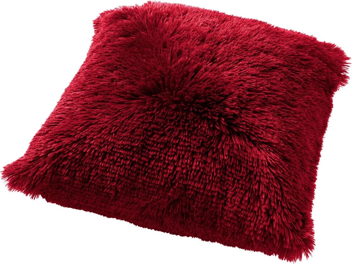 FLUFFY - Kussenhoes Unikleur 60x60 Cm - Chili Pepper - Rood - Exclusief Binnenkussen 5 FLUFFY - Kussenhoes Unikleur 60x60 Cm - Chili Pepper - Rood - Exclusief Binnenkussen - Afbeelding 3