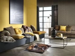 FINN - Sierkussen Velvet 45x45 Cm - Golden Glow - Geel - Inclusief Binnenvulling -Dutch Decor 1200x900 11