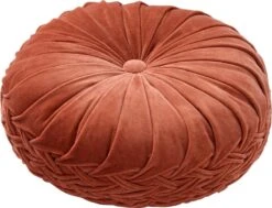 Dutch Decor - KAJA - Sierkussen Rond Velvet 40 Cm - Potters Clay - Oranje -Dutch Decor 1200x920 1