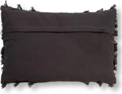 FARA - Kussenhoes Katoen 40x60 Cm - Charcoal Gray - Grijs - Met Rits -Dutch Decor 1200x922