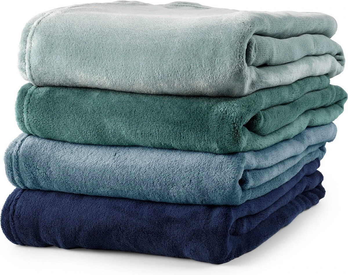 Dutch Decor - HARVEY - Plaid Fleece 150x200 Cm - Provincial Blue - Blauw - Superzacht - Deken 4 Dutch Decor - HARVEY - Plaid Fleece 150x200 Cm - Provincial Blue - Blauw - Superzacht - Deken - Afbeelding 2