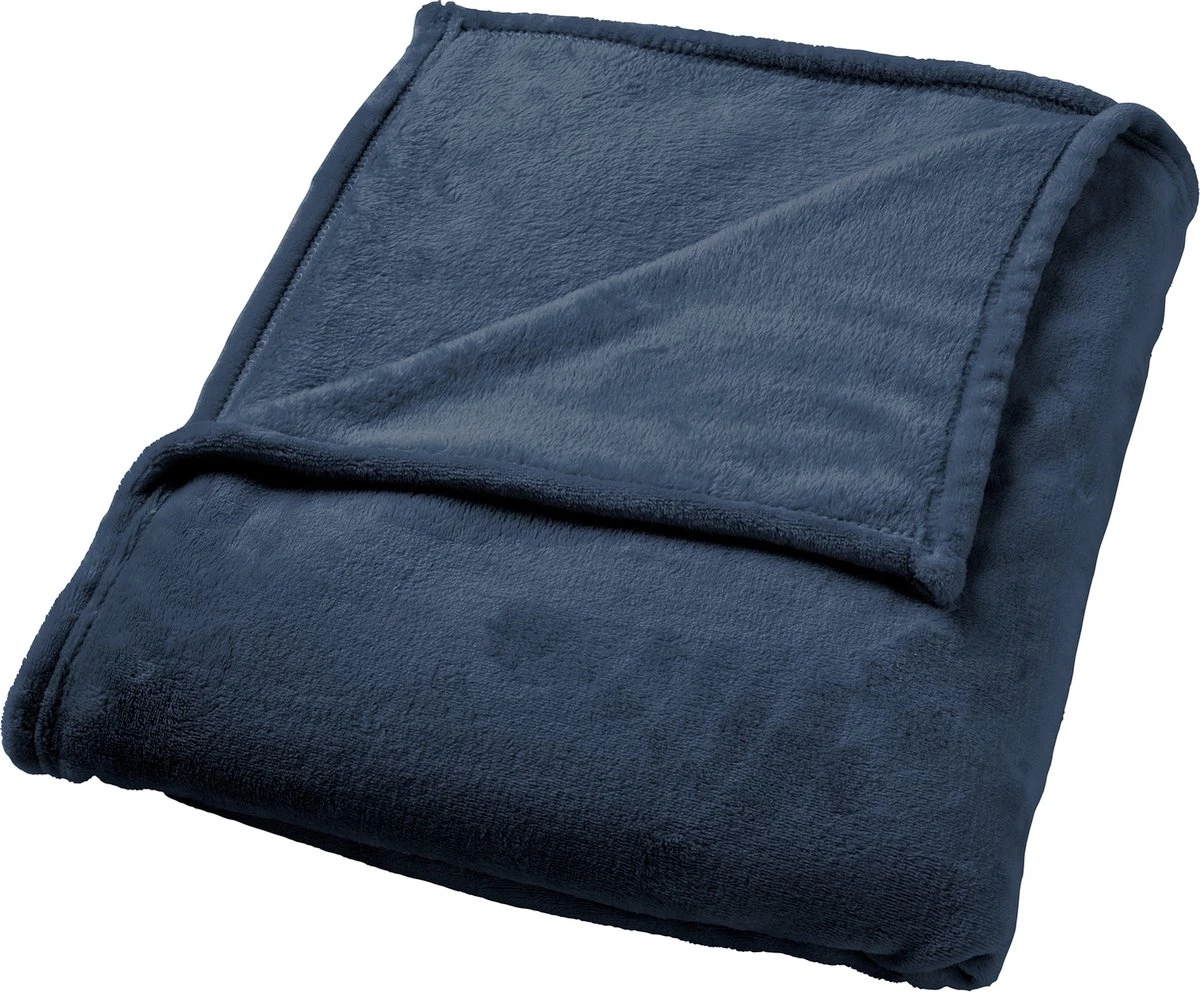 Dutch Decor - BILLY - Plaid Flannel Fleece 150x200 Cm - Insignia Blue - Blauw - Superzacht - Deken 7 Dutch Decor - BILLY - Plaid Flannel Fleece 150x200 Cm - Insignia Blue - Blauw - Superzacht - Deken - Afbeelding 5