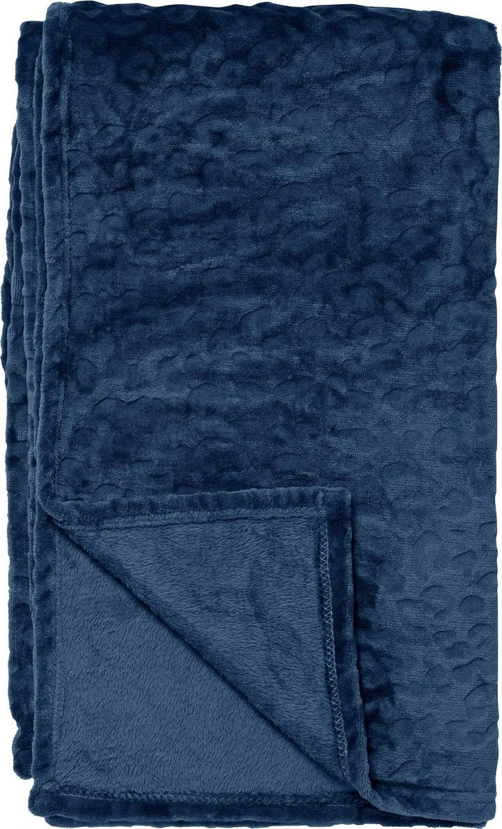 Dutch Decor - CHESTER - Plaid Van Fleece 150x200 Cm Insignia Blue - Blauw - Deken 3 Dutch Decor - CHESTER - Plaid Van Fleece 150x200 Cm Insignia Blue - Blauw - Deken