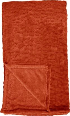 Dutch Decor - CHESTER - Plaid Van Fleece 150x200 Cm Potters Clay - Oranje - Deken