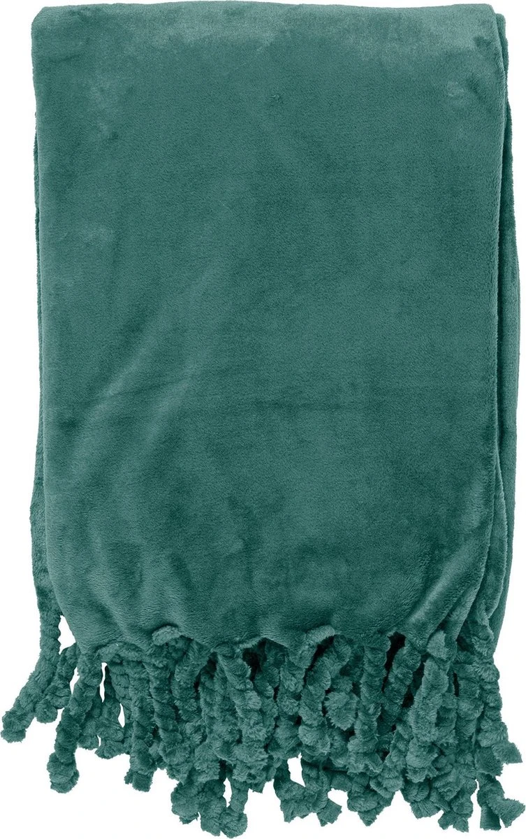 Dutch Decor - FLORIJN - Plaid Fleece 150x200 Cm - Sagebrush Green - Groen - Superzacht - Met Franjes - Deken 3 Dutch Decor - FLORIJN - Plaid Fleece 150x200 Cm - Sagebrush Green - Groen - Superzacht - Met Franjes - Deken