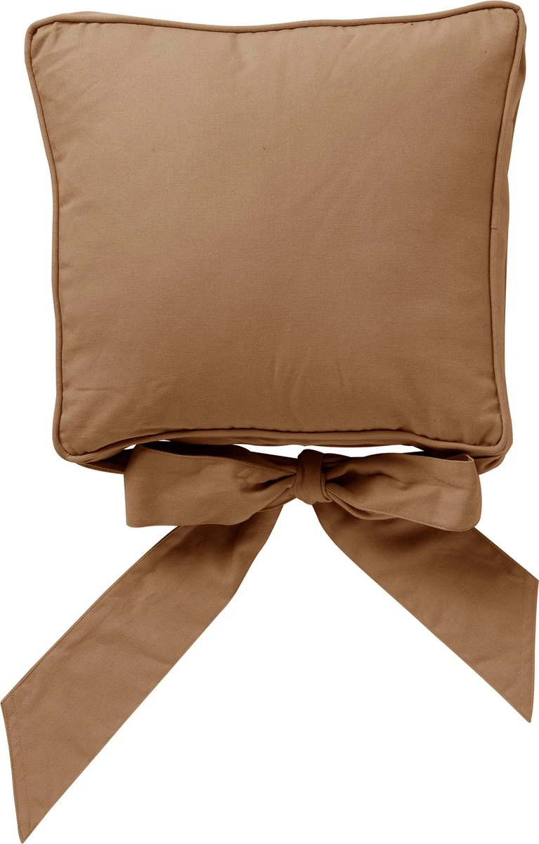 Dutch Decor - JAVAAN - Stoelkussen Met Lint Tobacco Brown 45x45 Cm - Bruin - Zitkussen 3 Dutch Decor - JAVAAN - Stoelkussen Met Lint Tobacco Brown 45x45 Cm - Bruin - Zitkussen