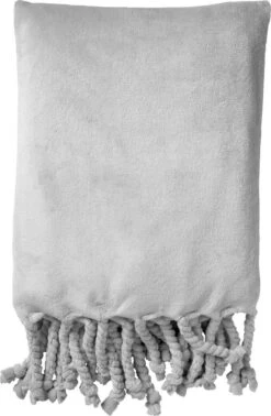 Dutch Decor - FLORIJN - Plaid Fleece 150x200 Cm - Micro Chip - Grijs - Superzacht - Met Franjes - Deken