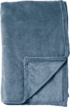 Dutch Decor - HARVEY - Plaid Fleece 150x200 Cm - Provincial Blue - Blauw - Superzacht - Deken