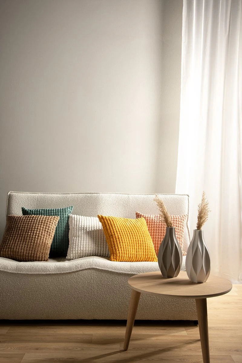 Set Van 2- Dutch Decor ROME- Kussenhoezen Unikleur Driftwood 45x45 Cm - Taupe 5 Set Van 2- Dutch Decor ROME- Kussenhoezen Unikleur Driftwood 45x45 Cm - Taupe - Afbeelding 3