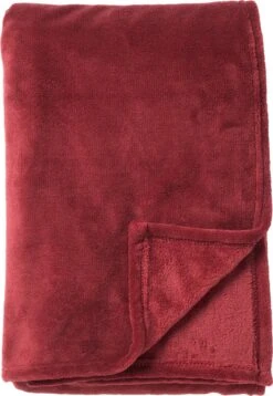 Dutch Decor - HARVEY - Plaid Fleece 150x200 Cm - Merlot - Rood - Superzacht - Deken
