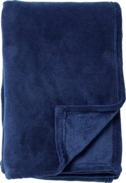 Dutch Decor - HARVEY - Plaid Fleece 150x200 Cm - Insignia Blue - Donkerblauw - Superzacht - Deken