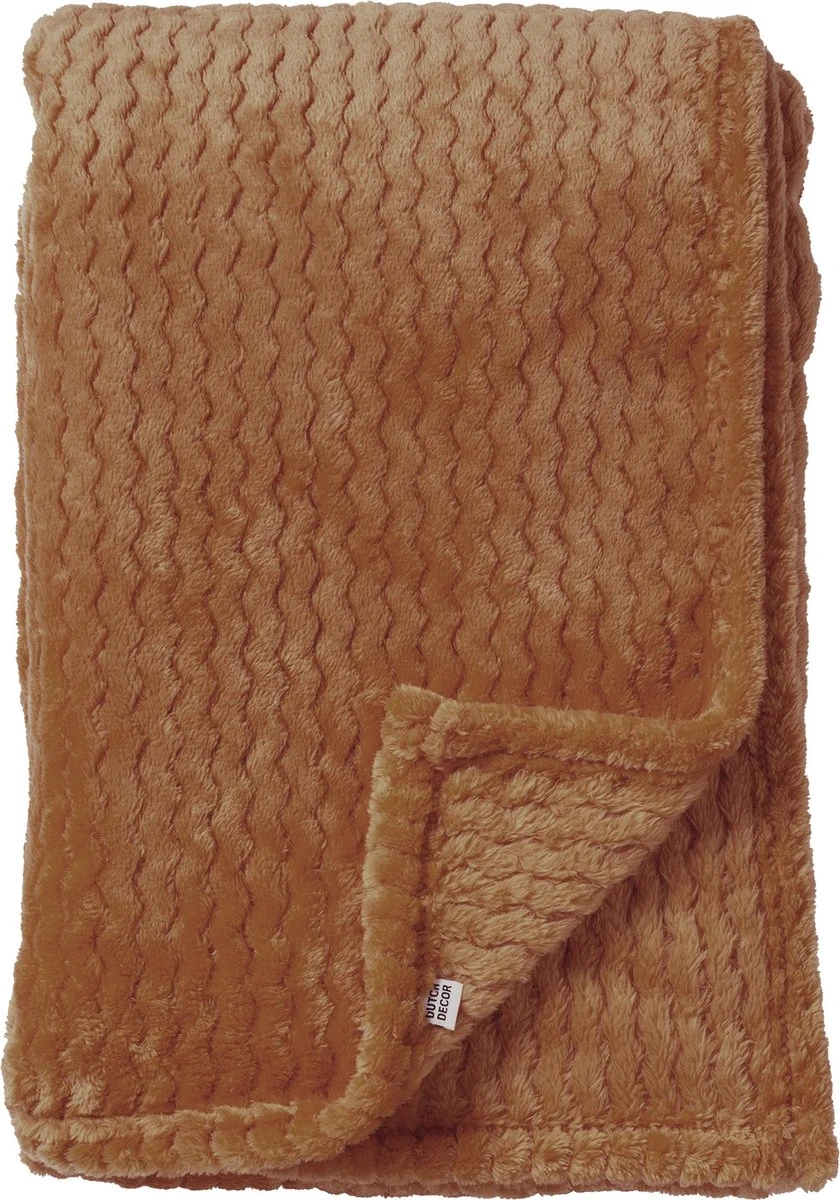 Dutch Decor MARA Tobacco Brown 150x200 Cm - Bruin - Woondeken 3 Dutch Decor MARA Tobacco Brown 150x200 Cm - Bruin - Woondeken