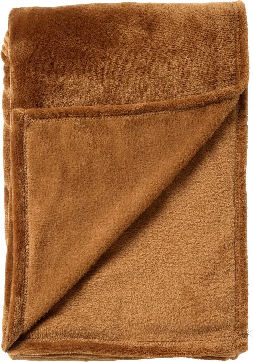 Dutch Decor - CHARLIE - Plaid Flannel Fleece XL - 200x220 Cm - Tobacco Brown - Bruin - Deken 3 Dutch Decor - CHARLIE - Plaid Flannel Fleece XL - 200x220 Cm - Tobacco Brown - Bruin - Deken