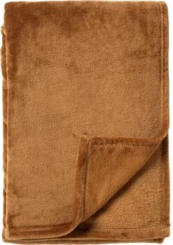 Dutch Decor - SIDNEY - Plaid 140x180 Cm Tobacco Brown- Bruin - 100% Polyester - Deken