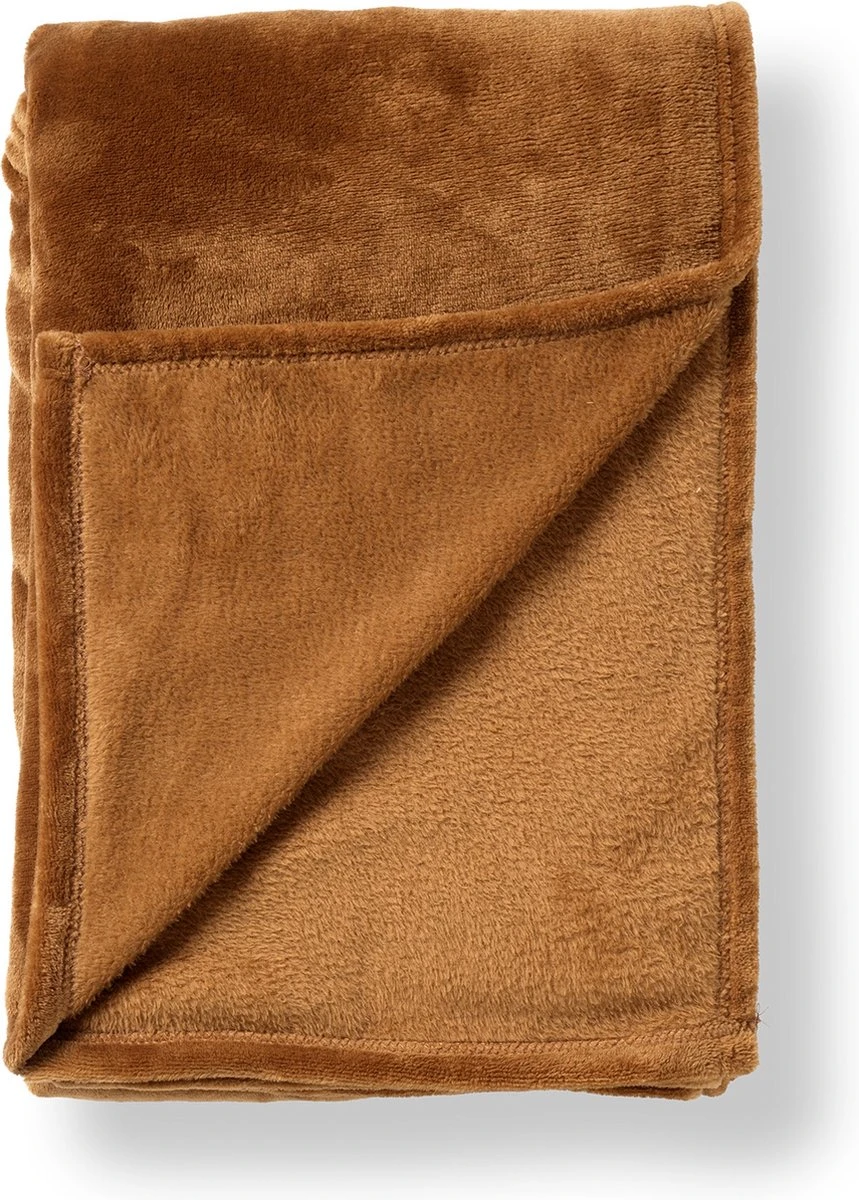 Dutch Decor - BILLY - Plaid Flannel Fleece 150x200 Cm - Tobacco Brow - Bruin - Superzacht - Deken 5 Dutch Decor - BILLY - Plaid Flannel Fleece 150x200 Cm - Tobacco Brow - Bruin - Superzacht - Deken - Afbeelding 3