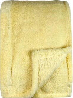 Dutch Decor - FLEECE - Plaid Geel 130x180 Cm - Deken -Dutch Decor 897x1200