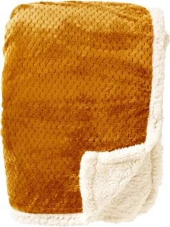 Dutch Decor - CODY - Plaid Golden Glow 150x200 Cm - Geel - Teddy - Deken