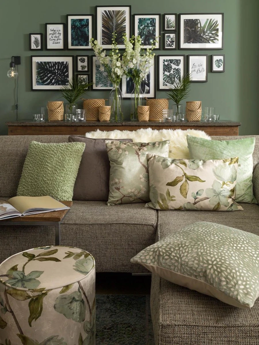 CIDO - Sierkussen Velvet Artisjok 45x45 Cm - Groen - Inclusief Binnenvulling 7 CIDO - Sierkussen Velvet Artisjok 45x45 Cm - Groen - Inclusief Binnenvulling - Afbeelding 5