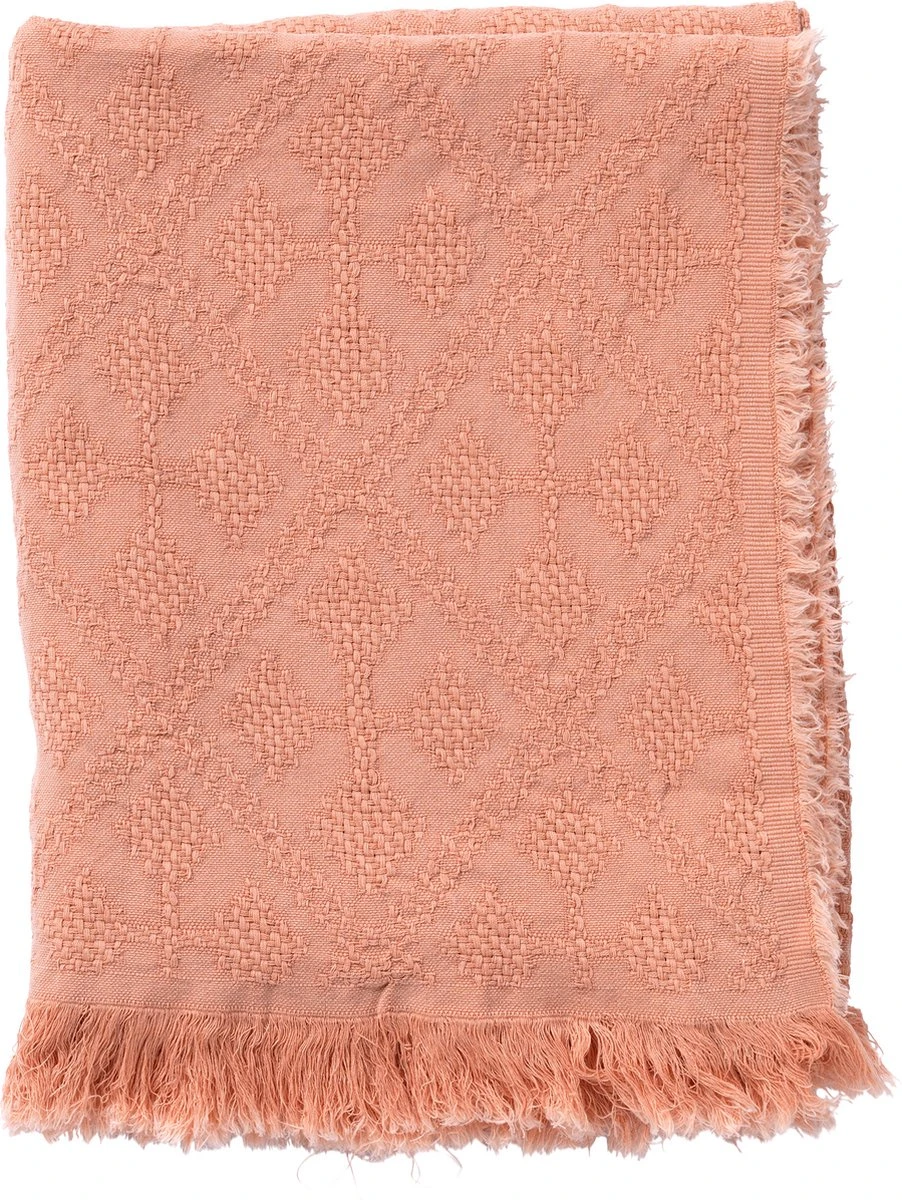 Dutch Decor - BELLE - Plaid Van Katoen 130x180 Cm Muted Clay - Roze - Deken 3 Dutch Decor - BELLE - Plaid Van Katoen 130x180 Cm Muted Clay - Roze - Deken