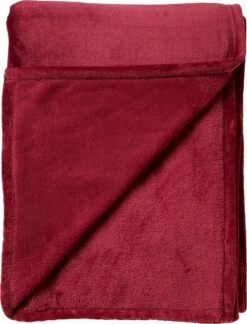 Dutch Decor - CHARLIE - Plaid Flannel Fleece XL - 200x220 Cm - Merlot - Rood - Deken