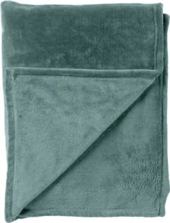 Dutch Decor - BILLY - Plaid Flannel Fleece 150x200 Cm - Sagebrush Green - Groen - Superzacht - Deken