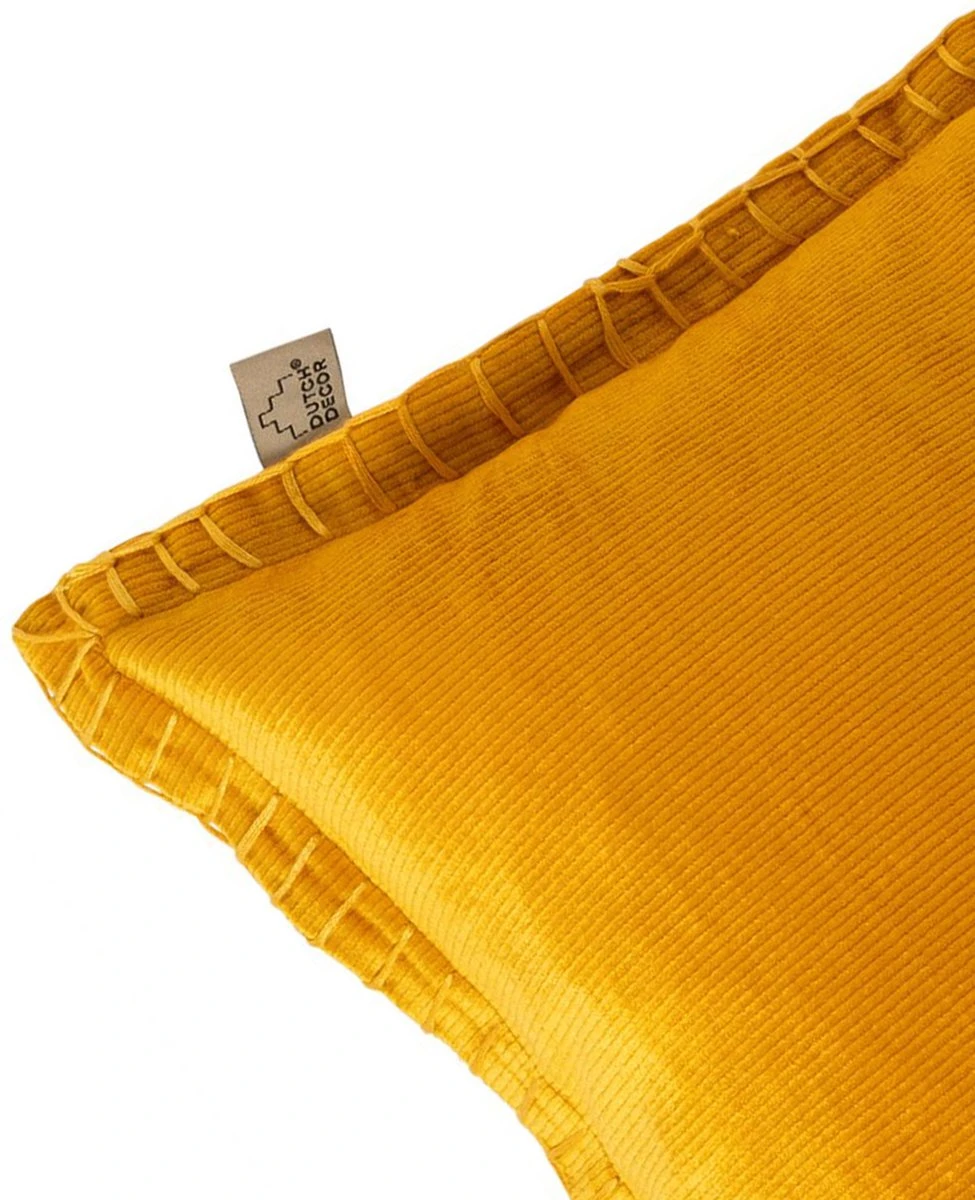 REBEL - Kussenhoes Velvet 30x50 Cm Golden Glow - Geel - Exclusief Binnenkussen 5 REBEL - Kussenhoes Velvet 30x50 Cm Golden Glow - Geel - Exclusief Binnenkussen - Afbeelding 3