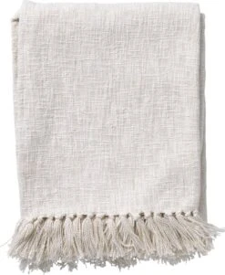 Dutch Decor - JUNE - Plaid Van Katoen 140x180 Cm Snow White - Wit - Deken