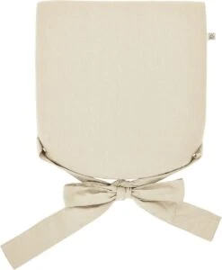 Dutch Decor - JAVA - Stoelkussen Met Lint Pumice Stone 40x40 Cm - Beige - Zitkussen