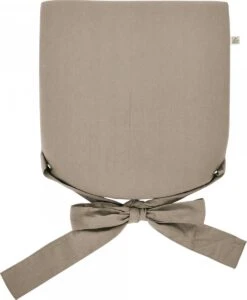 Dutch Decor - JAVA - Stoelkussen Met Lint Driftwood 40x40 Cm - Taupe - Zitkussen